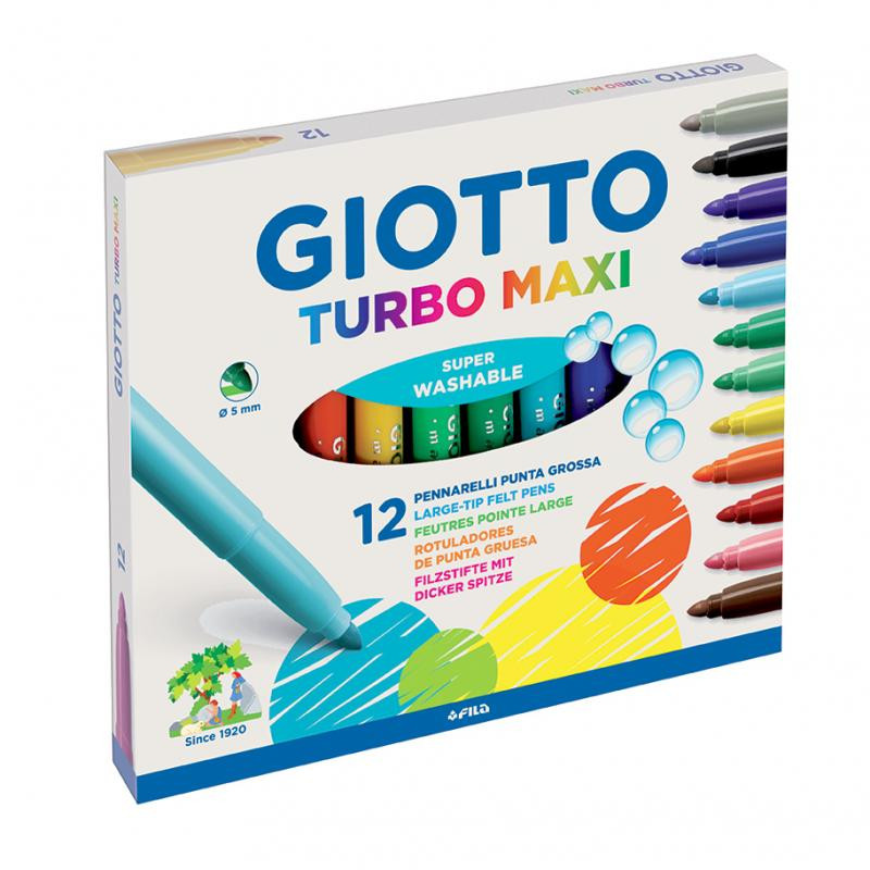Μαρκαδόροι Giotto Turbo Maxi 12τεμ