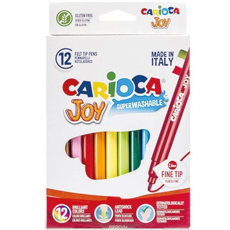 Μαρκαδόροι Carioca Joy 12 τεμαχίων