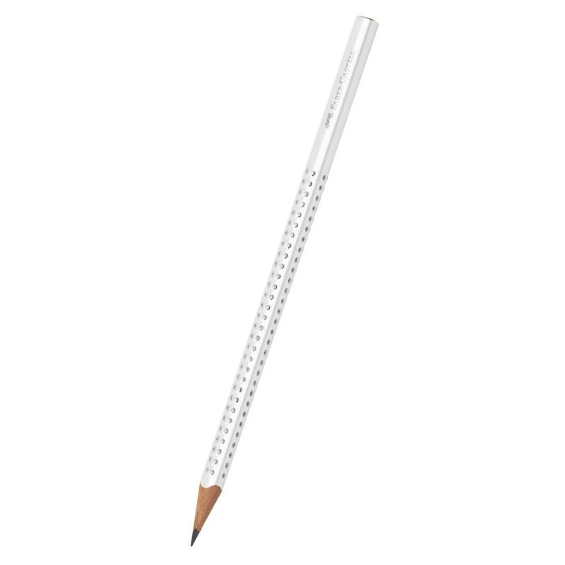 Μολύβι Faber Castell Grip Sparkle Λευκό