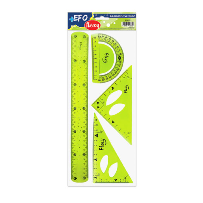 Σετ χάρακες +Efo Flexy 30cm - Πράσινο