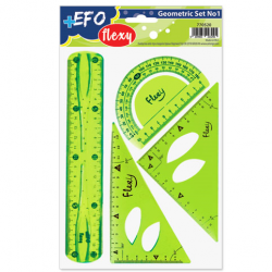 Σετ χάρακες +Efo Flexy 20cm - Πράσινο
