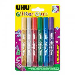 UHU Glitter Σετ 6 χρωμάτων 6x10ml